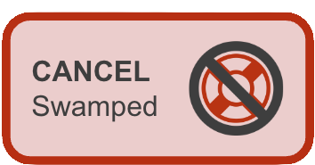 A button that says cancel swamped